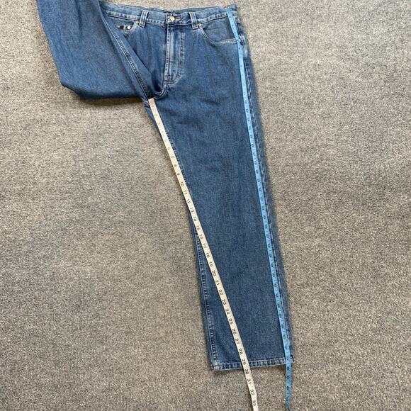 Vintage Hugo Boss Jeans Mens 34 Blue Relaxed Fit Alabama Medium Wash Cotton - Picture 4 of 9